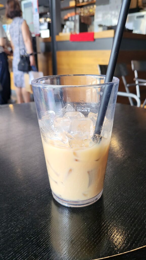 Iced Latte that is already half drank