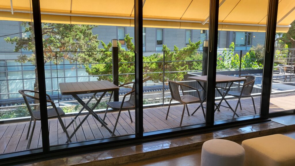 Second floor outdoor seating