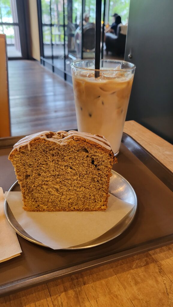 Cafe Alver in Gangnam Earl Grey pound cake and latte