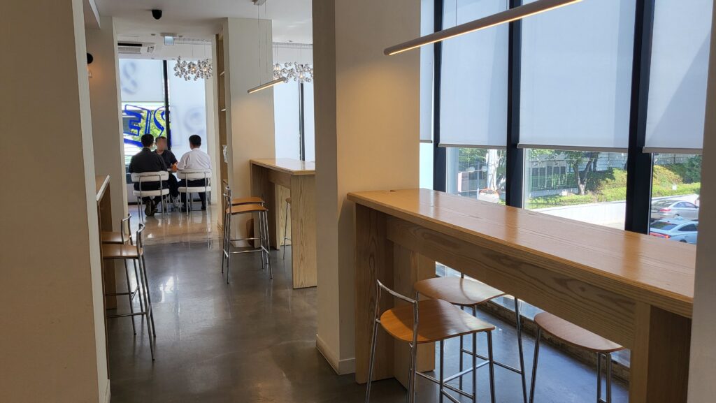 Second floor spacious seating at Hollow Café Anguk Station in Seoul