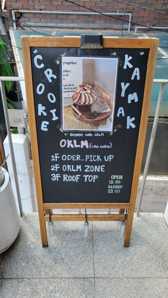 cafe OKLM sign