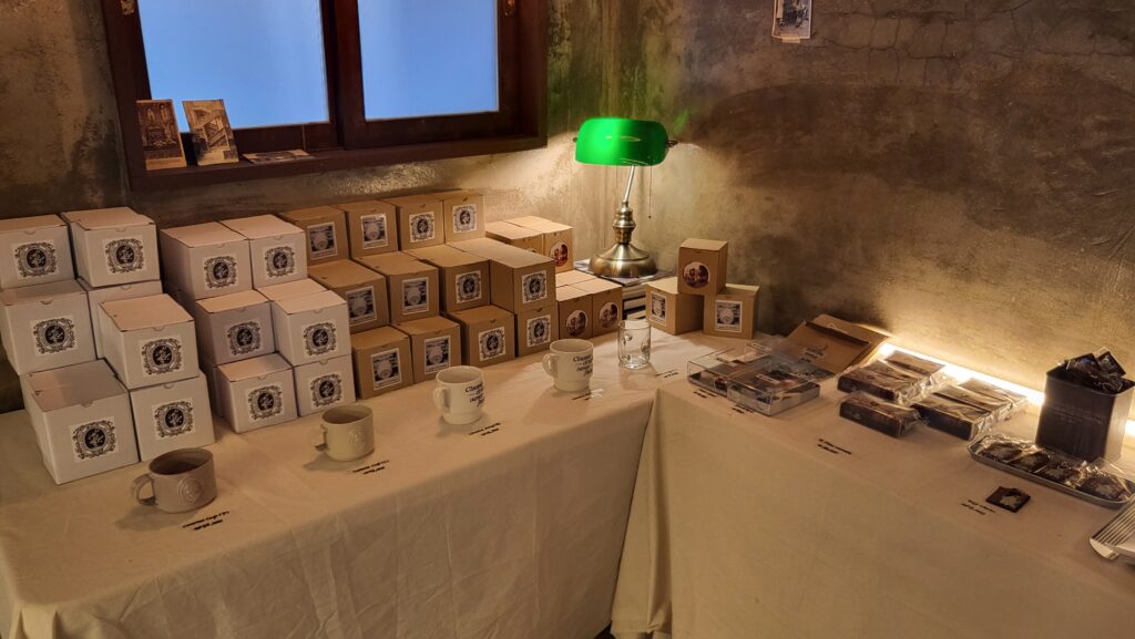 cup display at Cafe Armoire
