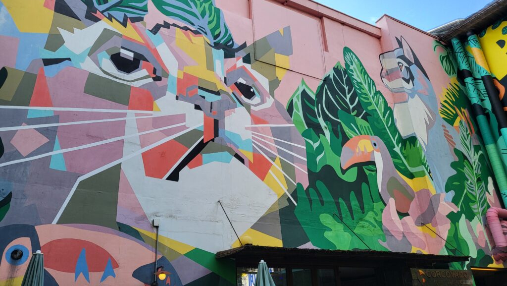 Coloful mural of Corcovado Art Cafe Jongno near Jongno 3ga Station