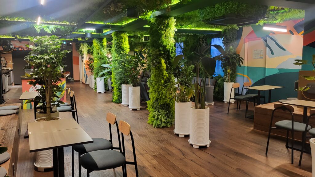 Tropical escape on 2nd floor of Corcovado Art Cafe Jongno