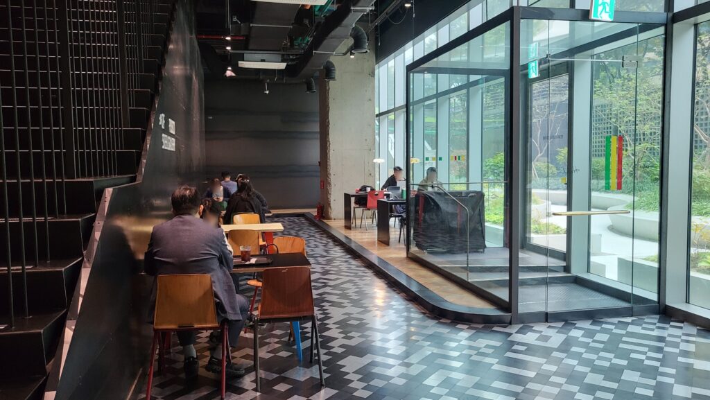 seating opposite the entrance