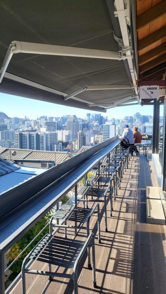 Seoul city view from Naksan Park Gaeppul Cafe