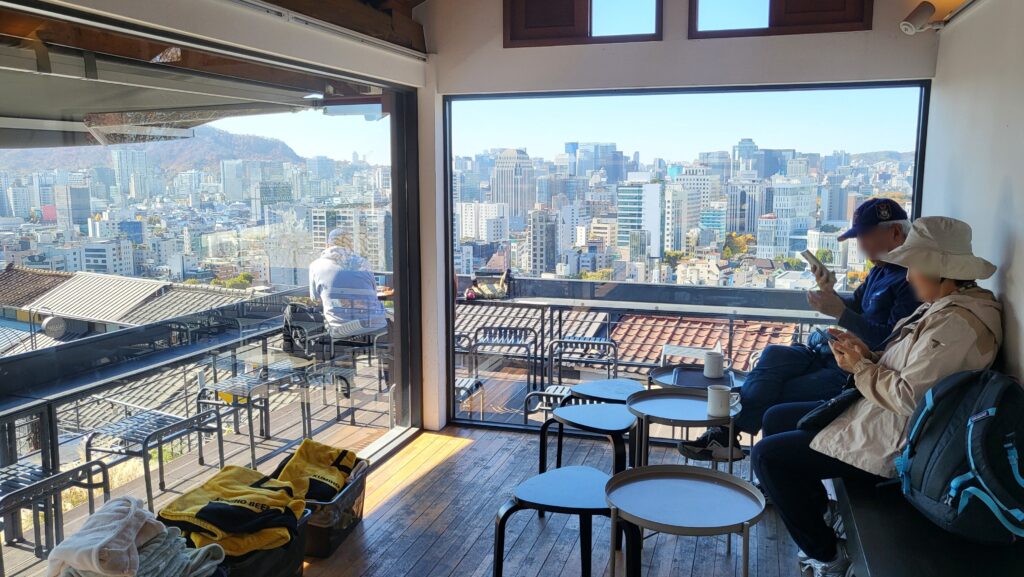 seoul city view from counter area 2nd floor