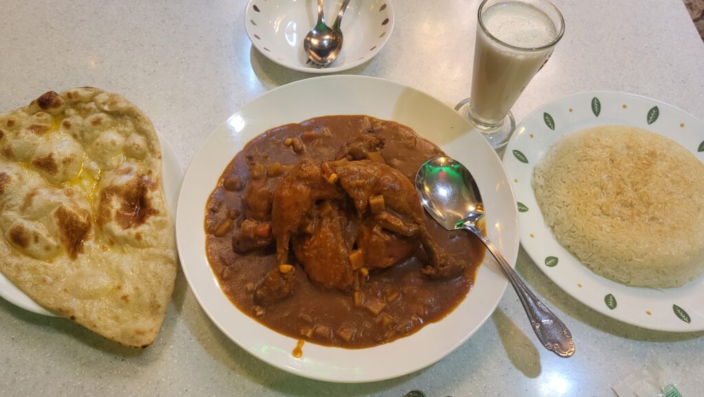 Hyehwa Date Course Persian Palace Whole Chicken Curry Set, Butter Naan and Lassi