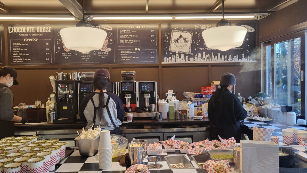 Jamsil Christmas Market Date Chocolate House interior