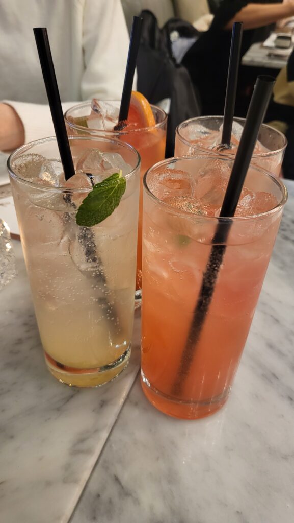 grapefruit ade and lemon ade