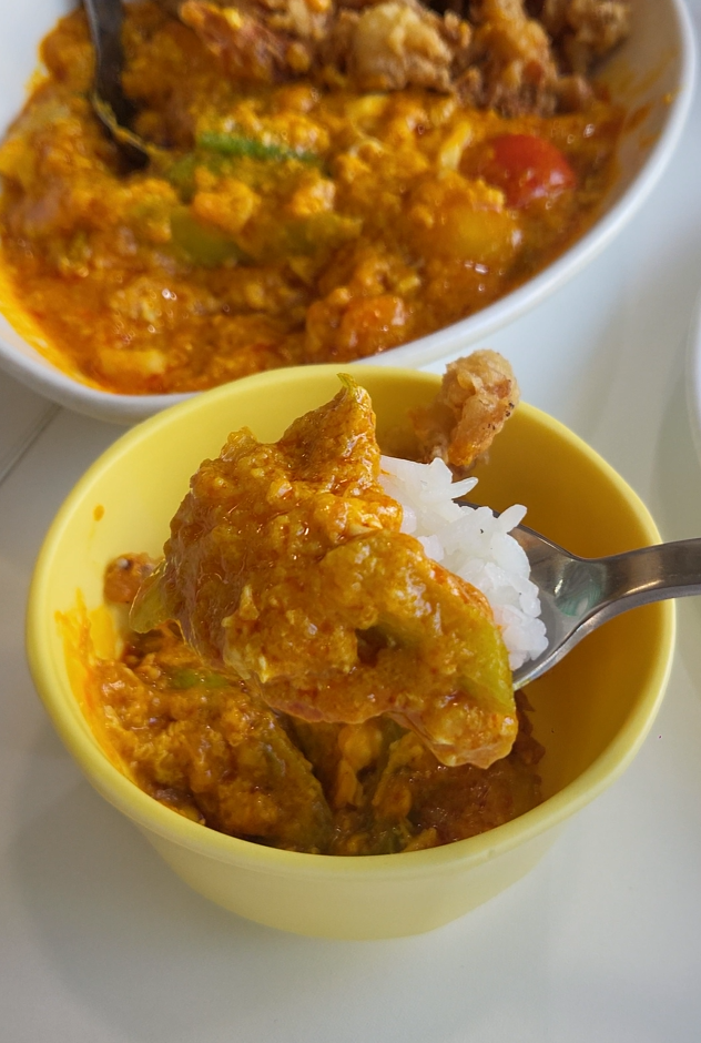 Crab Curry and rice